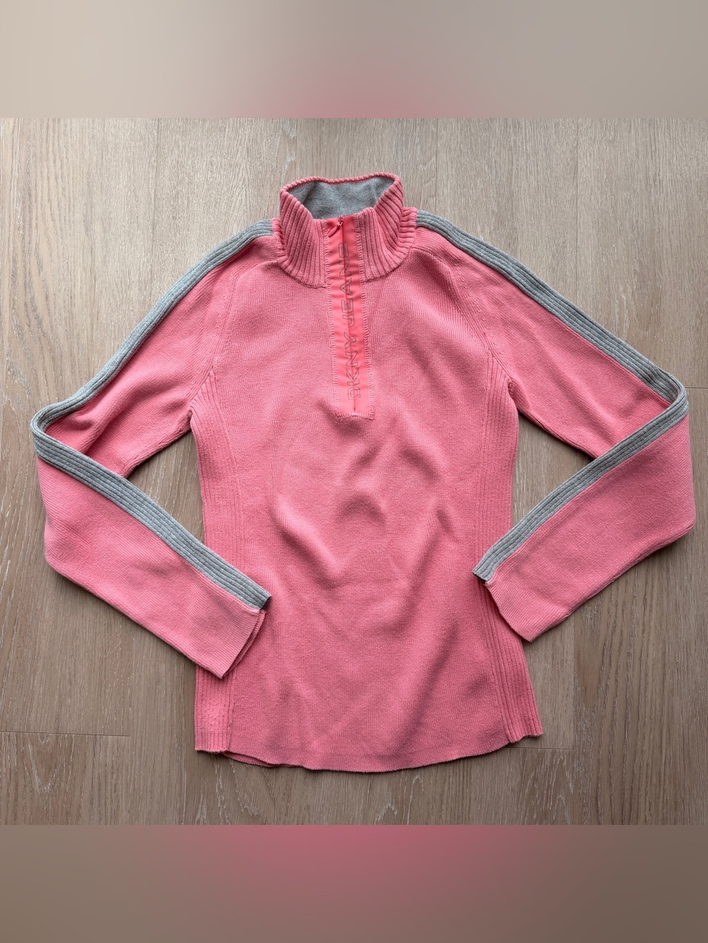DKNY Jeans high neck quarter zip sweater